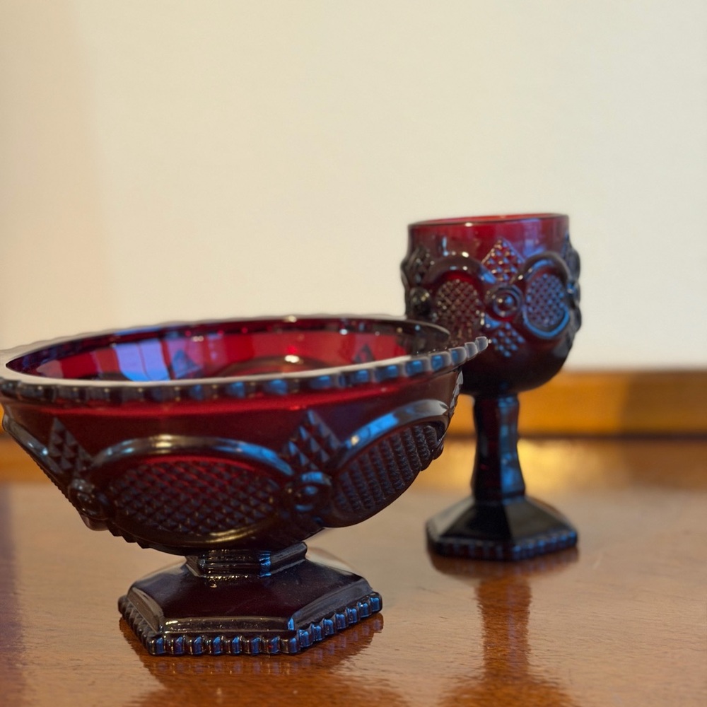 Avon Ruby Red Glass